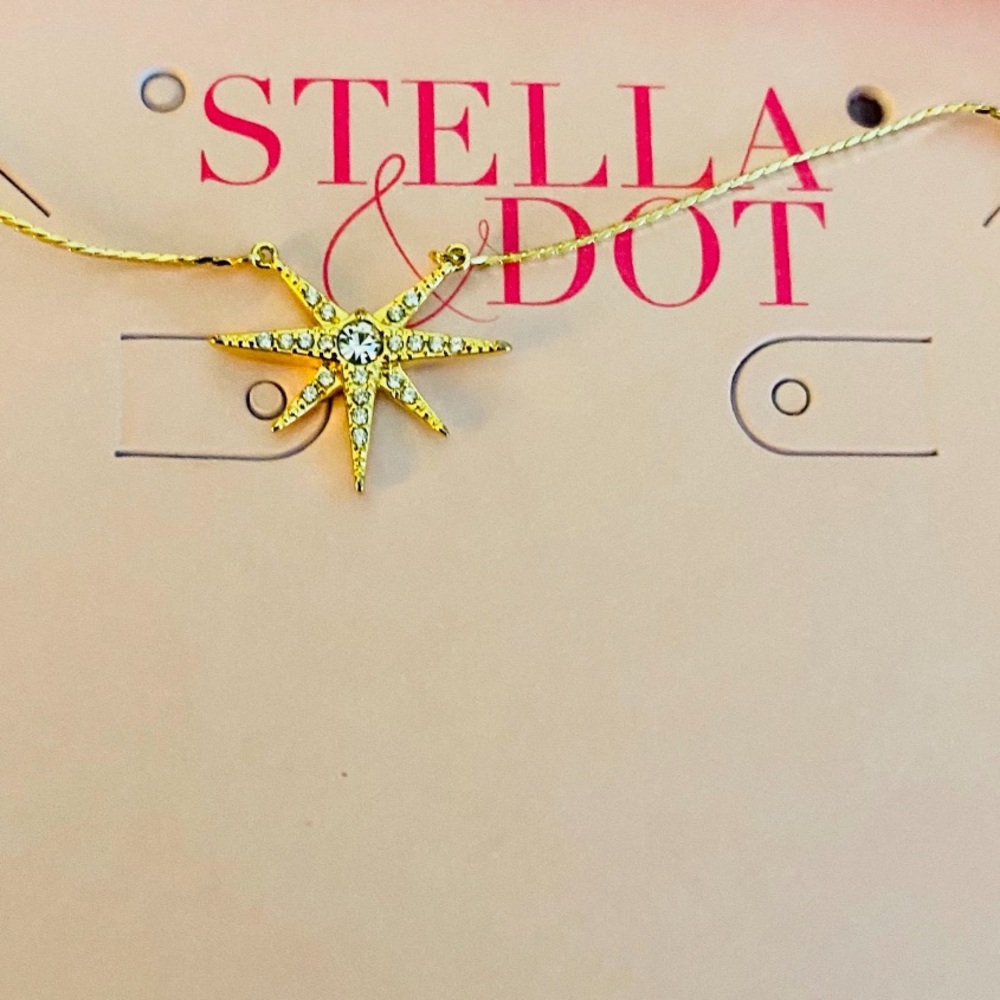 Stella & Dot Gold Starburst Necklace